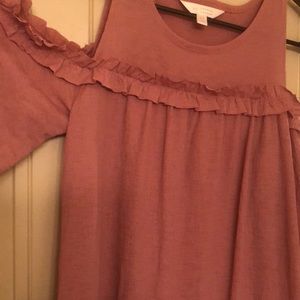 Cute pink off-shoulder blouse- never been worn